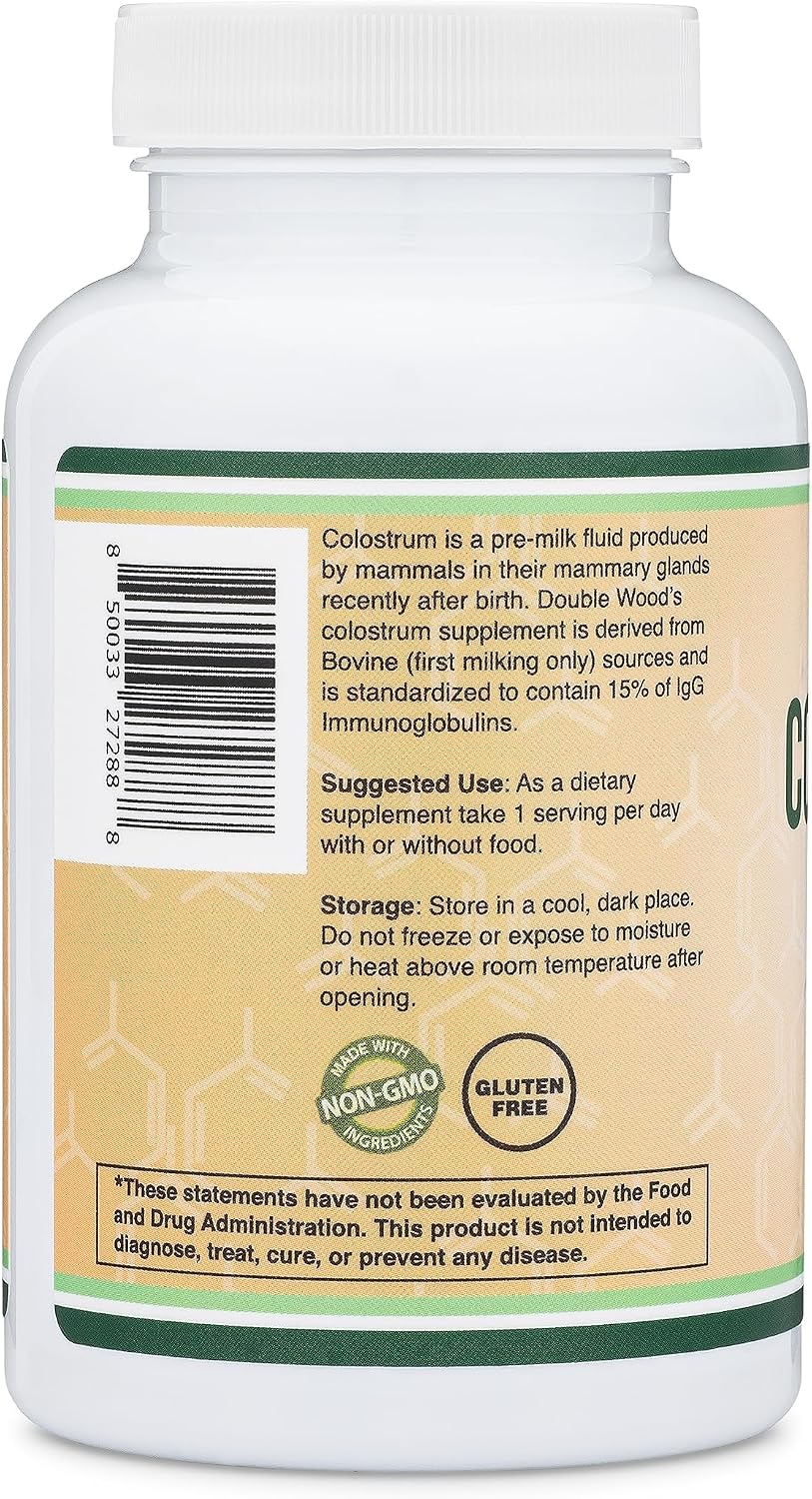 Suplemento de Calostro Bovino, 120 Cápsulas, 1.000 mg por Porción