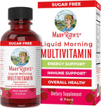MaryRuth's Multivitamínico Líquido Matutino para Mujeres, Hombres y Niños - Vitaminas A, C, D, E, B6, B12, Biotina, Zinc - Vegano - Sin Gluten - 32 Porciones