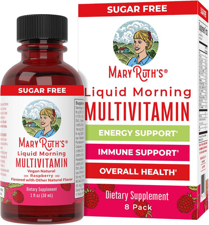 MaryRuth's Multivitamínico Líquido para Mujeres, Hombres y Niños - Sabor Frambuesa - 15 Dosis – Image 9