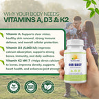 Daily Vites ADK Complemento de Vitaminas A, D3 y K2 (MK-7) – 90 Cápsulas