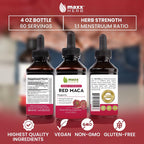 Maxx Herb Extracto de Raíz de Maca Roja - Gotas Líquidas de Máxima Potencia, 118 ml (60 raciones)