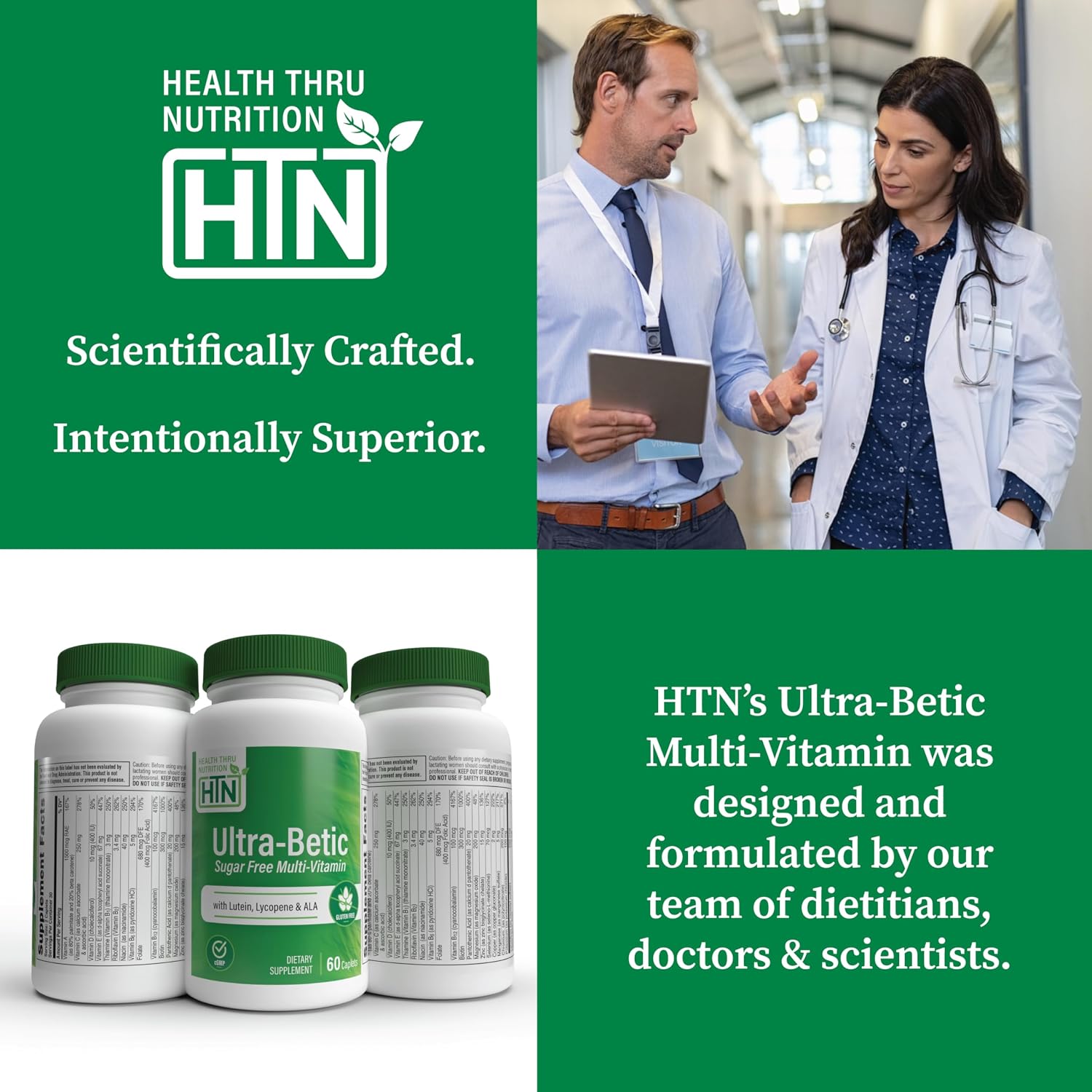 Health Thru Nutrition Ultra-Betic Multivitamínico 60 Comprimidos