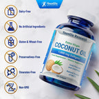 YounGlo Research Coconut Oil 1000 mg 100% Cold Pressed Organic Extra Virgin 180 Veggie Capsules