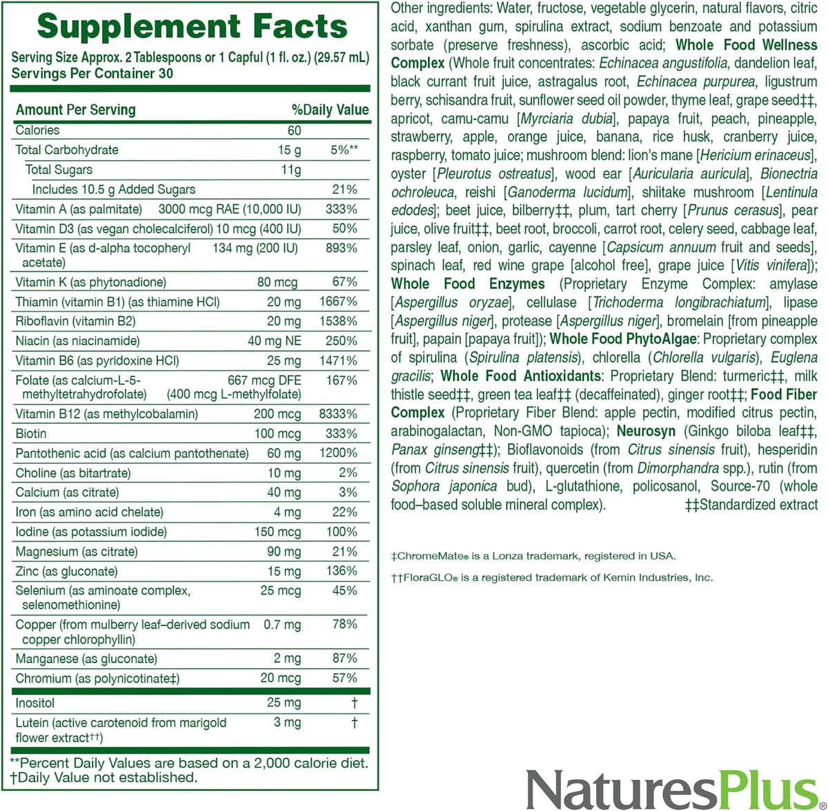 NaturesPlus Ultra Source of Life Liquid – Vitamina A (beta-caroteno) : contribuye al mantenimiento de la visión – Image 5