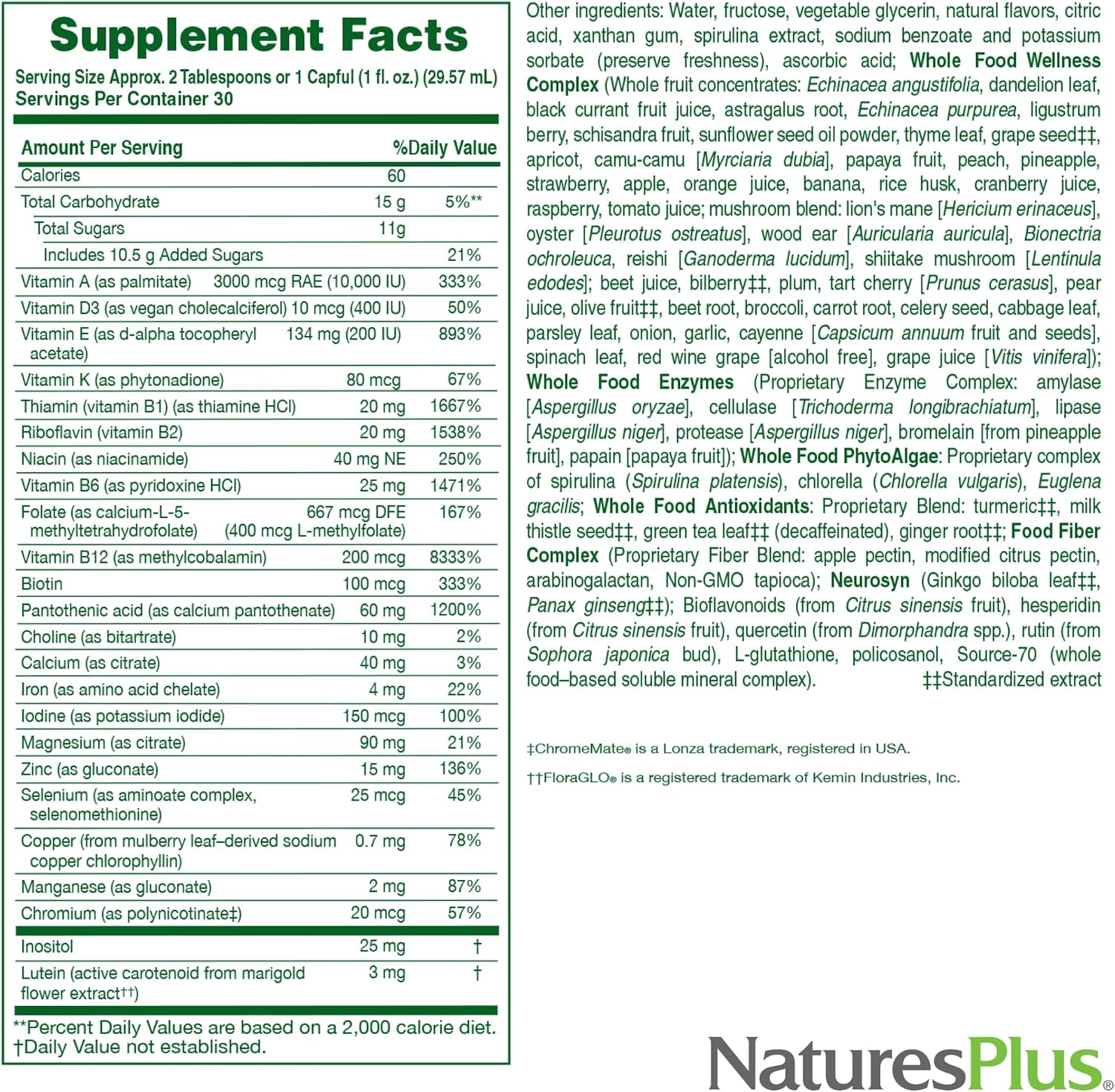 NaturesPlus Ultra Source of Life Liquid Multivitamínico - 30 fl oz (887 ml) - Sabor Mango Piña