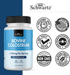 Colostro Bovino Extra Fuerte 1500mg por Dosis – Cápsulas de Colostro de Vaca Alimentada con Pasto – Apoya la Salud Intestinal e Inmunitaria – No-GMO, Sin Gluten, 90 Cápsulas