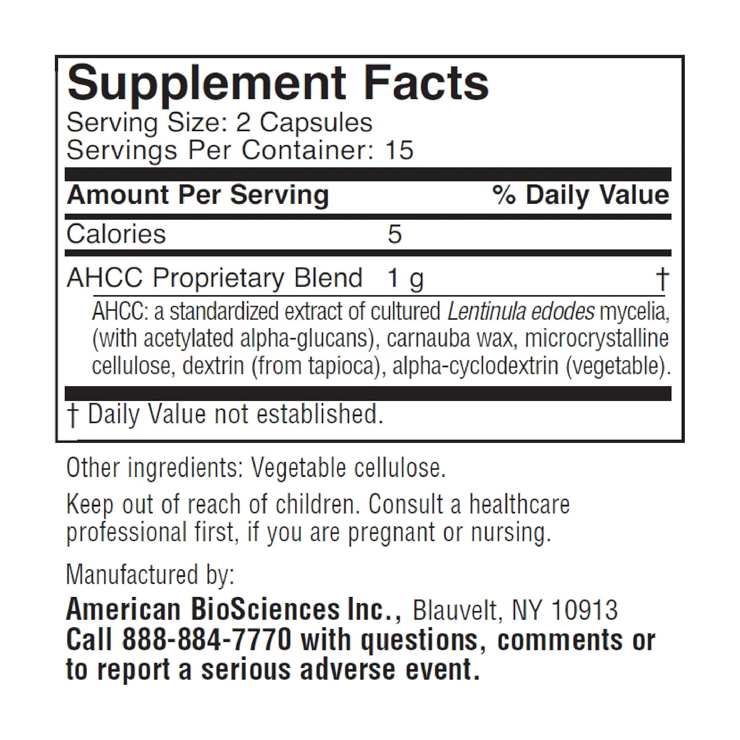 ImmPower AHCC Mushroom Supplement 6-Pack, 30 Vegetable Capsules, 500 mg