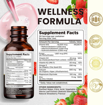 dilib Complejo Vitamina B12 10000 mcg Gotas Sublinguales - Triple B-12 con Metilcobalamina, Adenosilcobalamina e – Image 3