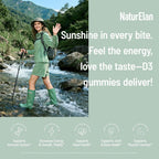 Gominolas de Vitamina D3 NaturElan - 2000 IU, 120 Gominolas, Sin Azúcar, Vegano