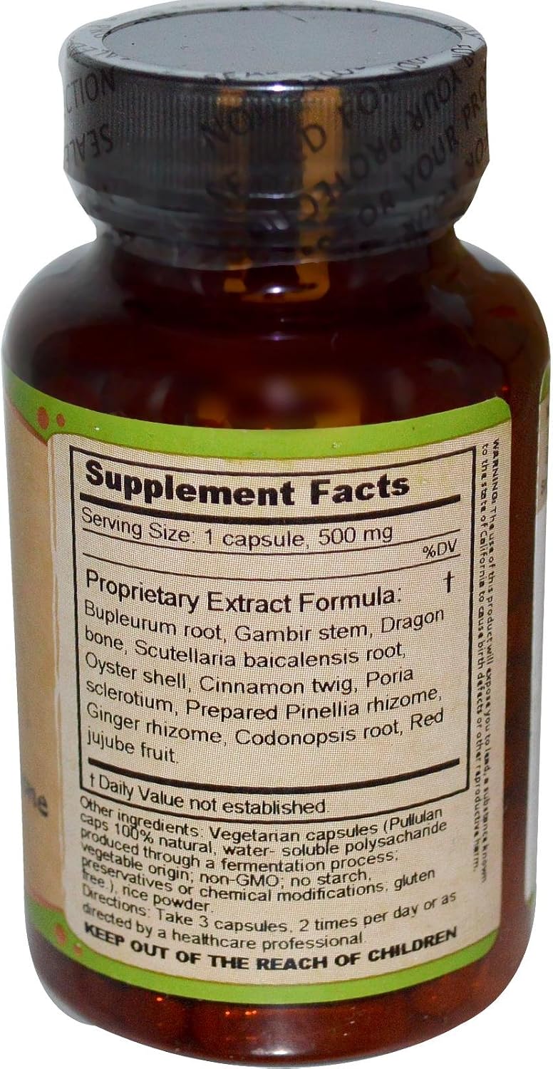 Dragon Herbs Bupleurum y Hueso de Dragón - 500 mg - 100 Cápsulas Vegetarianas