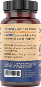 Deva Vitamin E 400 IU with Mixed Tocopherols, 90 Vegan Capsules