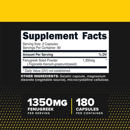 Primaforce Fenugreek Seed Capsules (180 – Sin gluten – Image 2