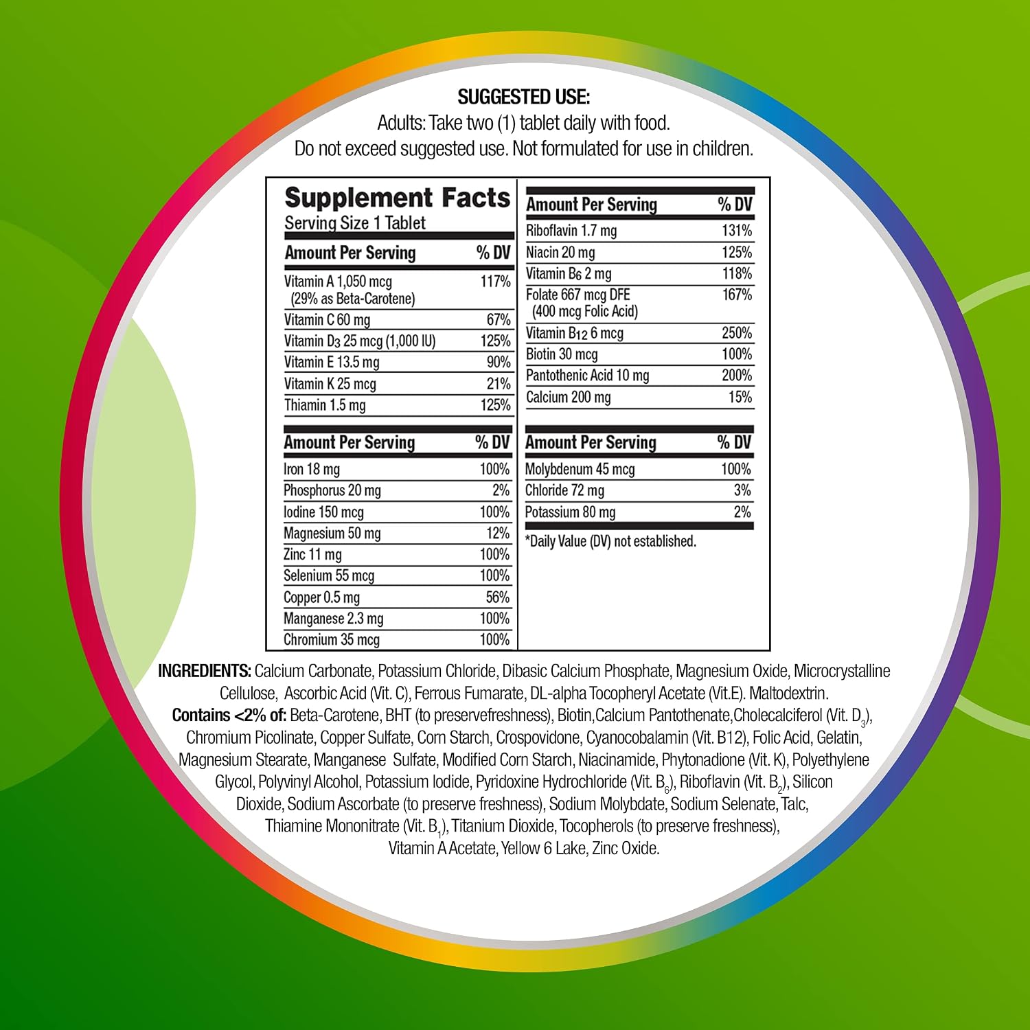 Centrum Adult Multivitamínico y Minerales, 200 Comprimidos