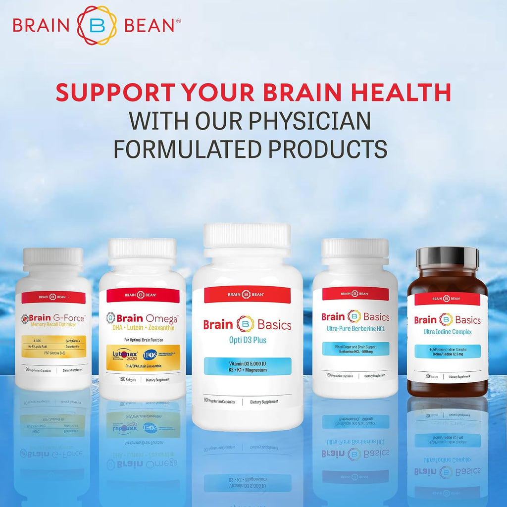 Brain Basic Opti D3 Plus - Vitamina D3 5000 UI con K1, K2 y Magnesio - Apoyo para Huesos, Músculos e Inmunidad