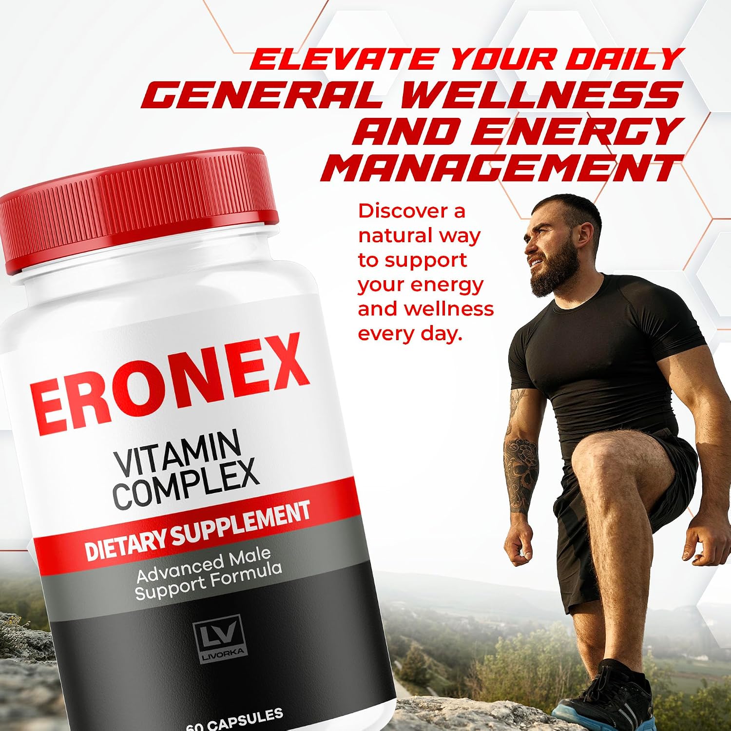 Eronex Vitamin Complex Pills, 60 Cápsulas – Complejo Multivitamínico y Mineral