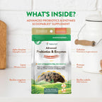 NaturVet Scoopables Probióticos Avanzados para Perros - Probióticos Masticables y Enzimas Digestivas - Sabor a Bacon Ahumado | Bolsa de 312g