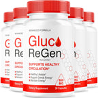GlucoRegen Capsules (5 Pack) - Fórmula Premium para el Bienestar General