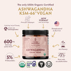 TRIBE ORGANICS Ashwagandha KSM-66 Vegana 600mg - 60 Cápsulas