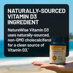 NatureWise Vitamina D3 4000 UI (100 mcg) - 90 Cápsulas Blandas - Apoyo Inmunitario, Función Muscular y Salud Ósea - Non-GMO, Sin Gluten, con Aceite de Oliva Virgen Extra Ecológico