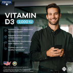 FREEDA Vitamina D3 2000 UI – 100 Comprimidos Pequeños