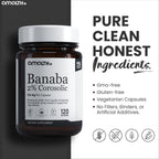 AMALTH Banaba Leaf Extract 150 mg | Ácido Corosólico 2% | 120 Cápsulas Veganas