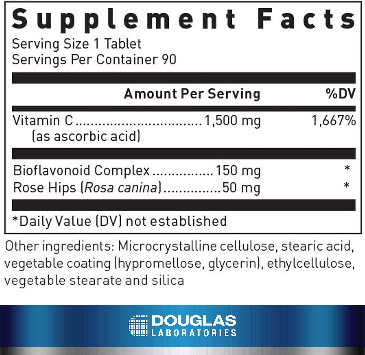 Douglas Laboratories C-Max 1500 mg | Vitamina C de Liberación Prolongada | 90 Comprimidos