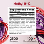 Jarrow Formulas Metil B12 2500 mcg – 100 Comprimidos Masticables Sabor Tropical