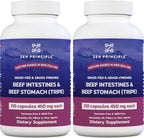 Zen Principle Suplemento de Intestinos de Res con Tripa - Paquete de 2 - 420 Cápsulas - Grass Fed New Zealand