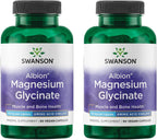 Swanson Albion Magnesium Glycinate - 90 Cápsulas (Pack de 3)