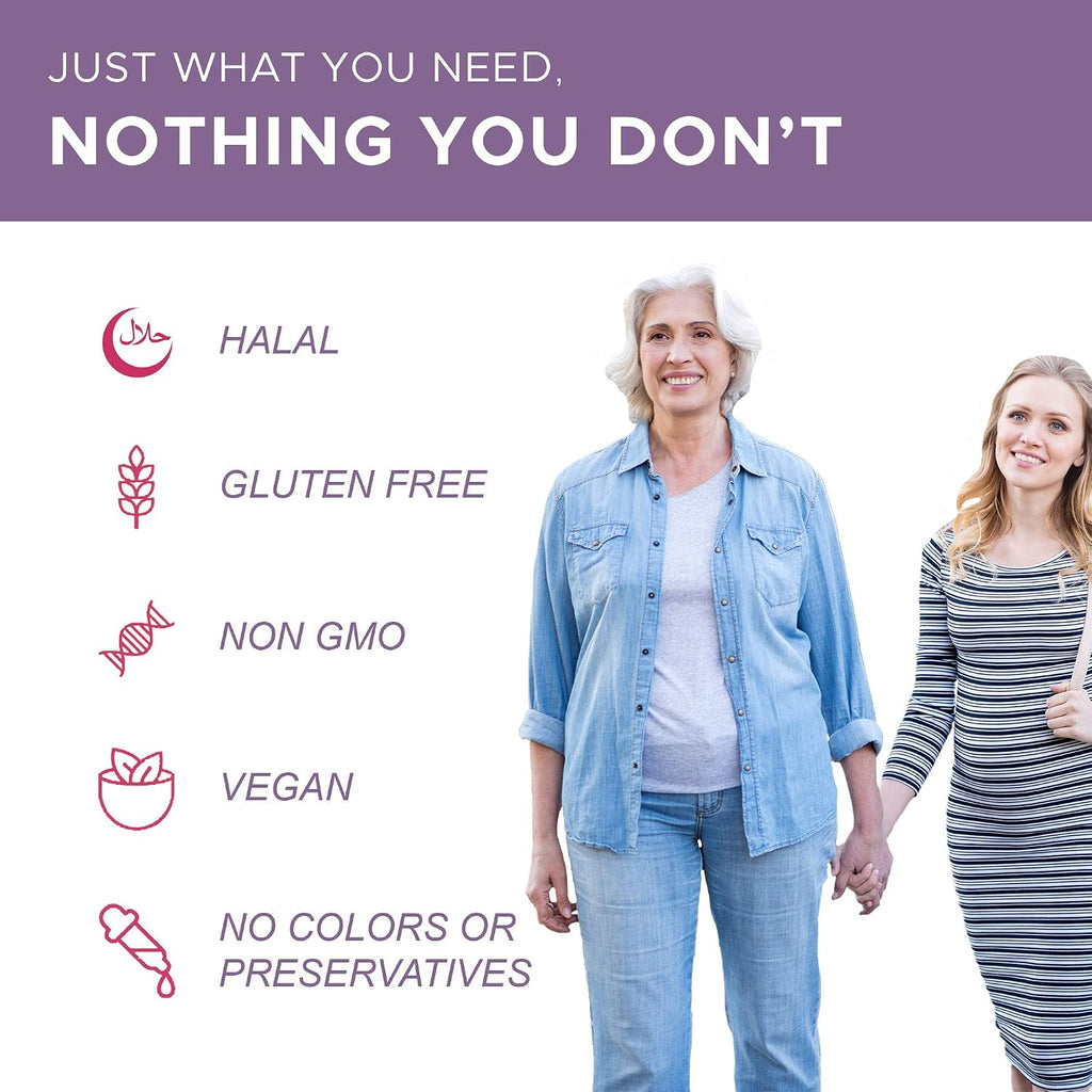 Noor Vitamins Multivitamínico para Mujeres Halal y Vegano | 60 Cápsulas (2 Meses)