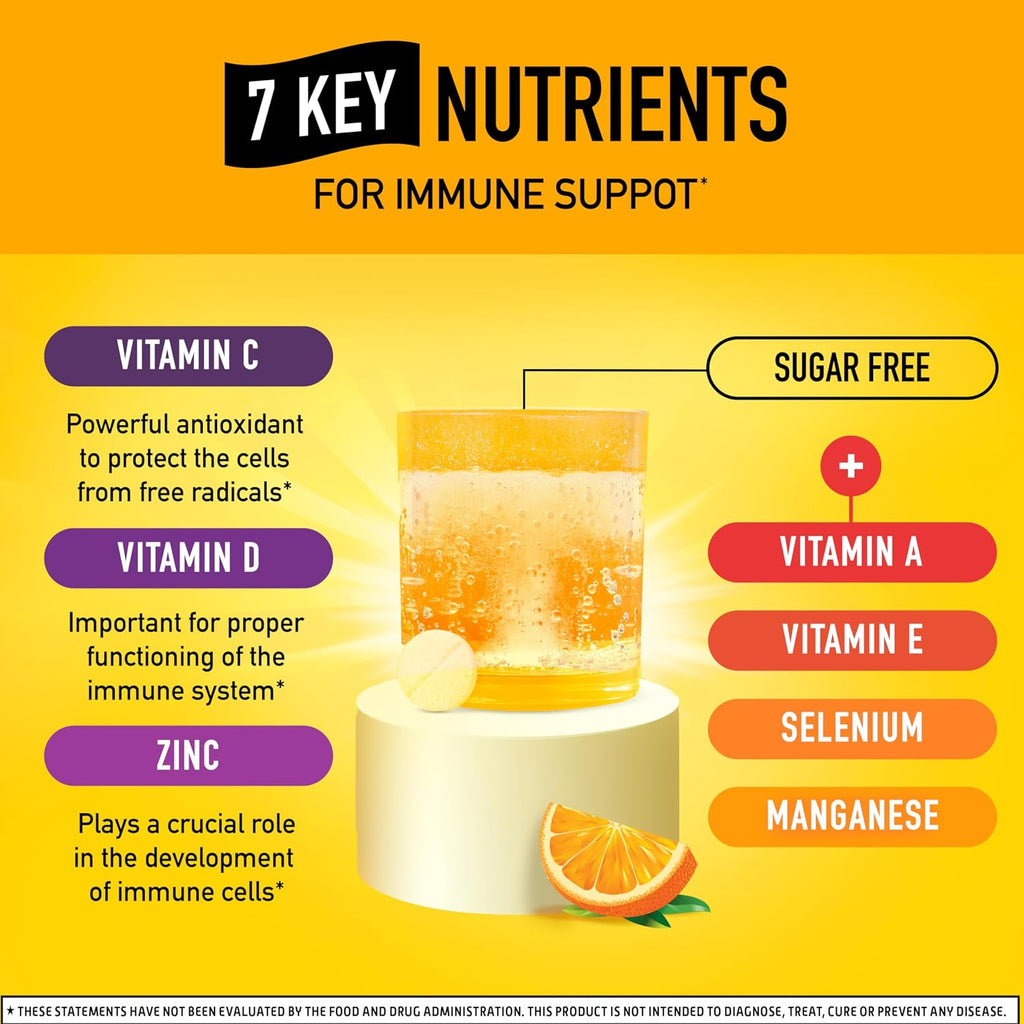 Airborne Zesty Orange Vitamina C 1000mg Efervescente - 36 Comprimidos