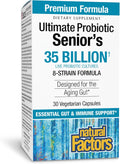 Natural Factors Ultimate Probiotic Senior's - 35 mil millones de UFC - 30 Cápsulas