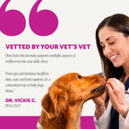 Suplemento Multivitamínico 10 en 1 para Perros con Glucosamina y Probióticos - Apoyo para Articulaciones y Cadera, Salud Digestiva, Inmunidad, Corazón y Piel - Vitaminas Diarias y Omega-3 (Sabor a Mantequilla de Maní, 90 unidades)