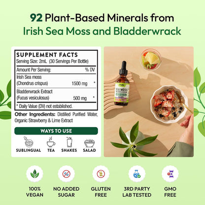 Pella Nutrition Sea Moss Drops con – Energía y vitalidad: El yodo y otros micronutrientes contribuyen al – Image 4