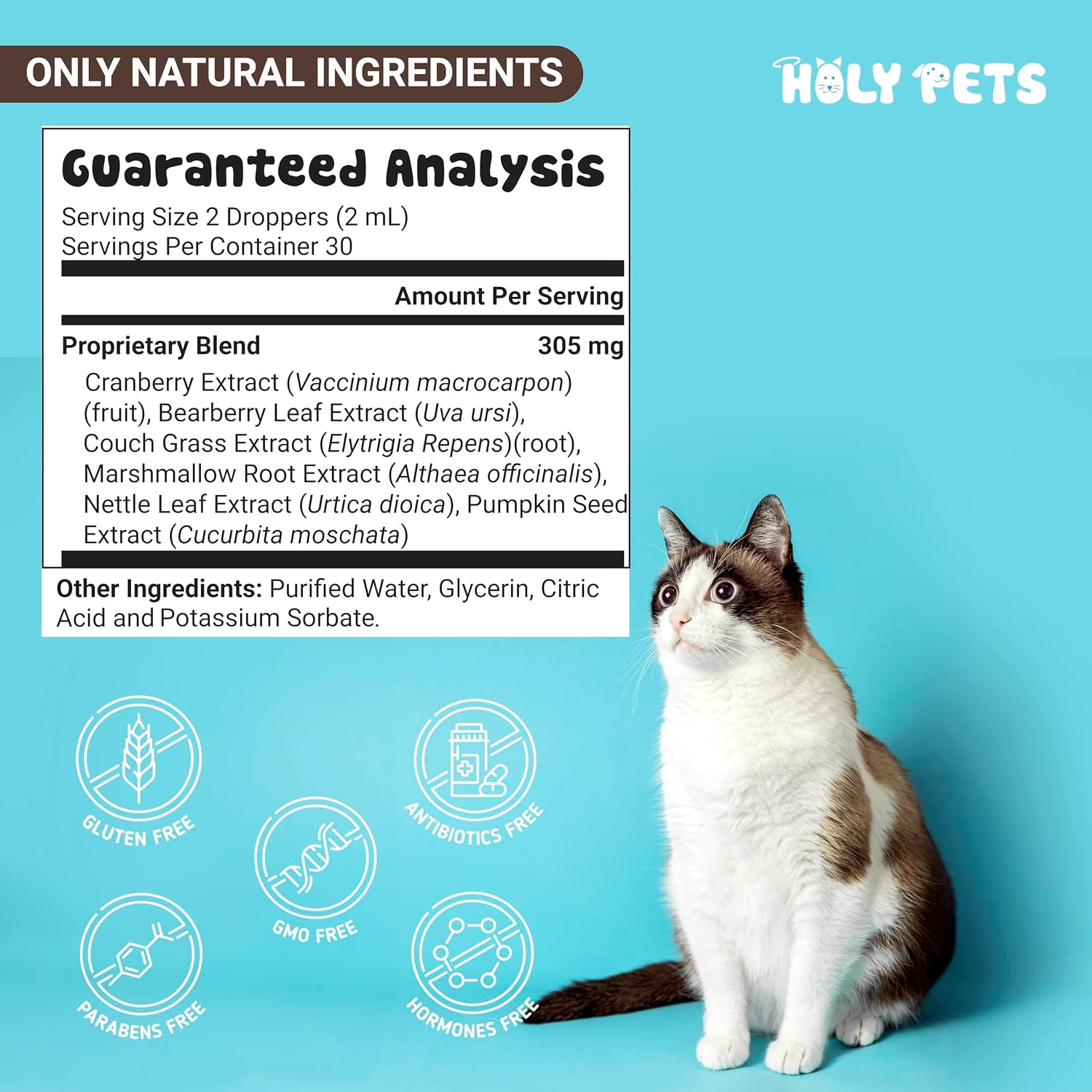 Natural UTI Support para Perros y Gatos - Suplemento para la Salud Urinaria