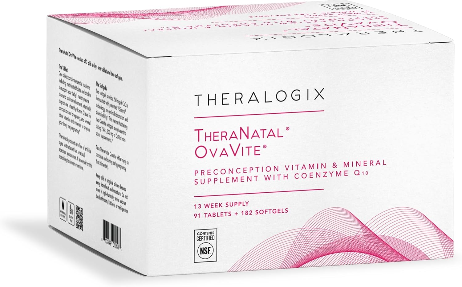 Theralogix TheraNatal OvaVite – Prenatal and Fertility Vitamins with CoQ10