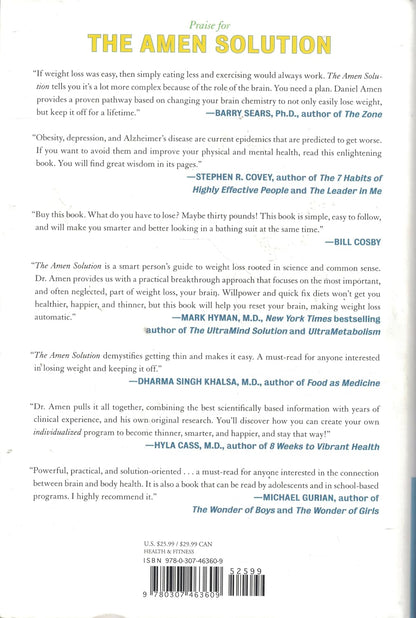 The Amen Solution: The Brain Healthy Way to Lose Weight and Keep It Off (Tapa dura) – Image 2