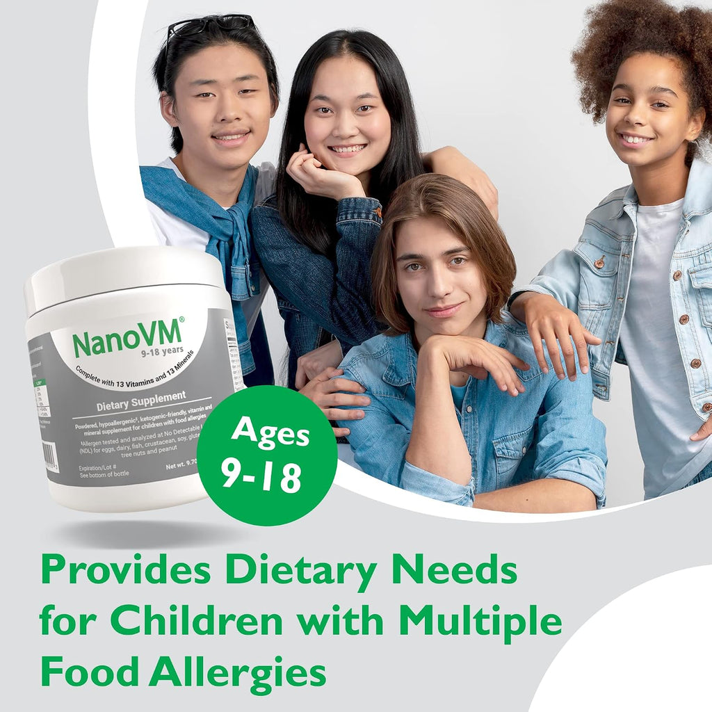 NanoVM Multivitamínico Infantil 9-18 Años Sin Alérgenos - 275g en Polvo