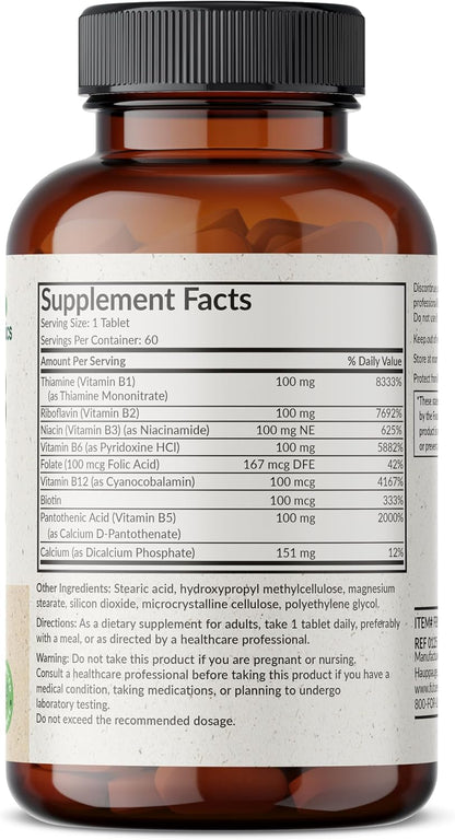 Futurebiotics Super B 100 Liberación Sostenida Complejo de Vitaminas B No Transgénico, 60 Comprimidos Vegetarianos – Image 2