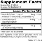 Source Naturals L-Tryptophan con Coenzima B-6, 500mg - 120 Comprimidos