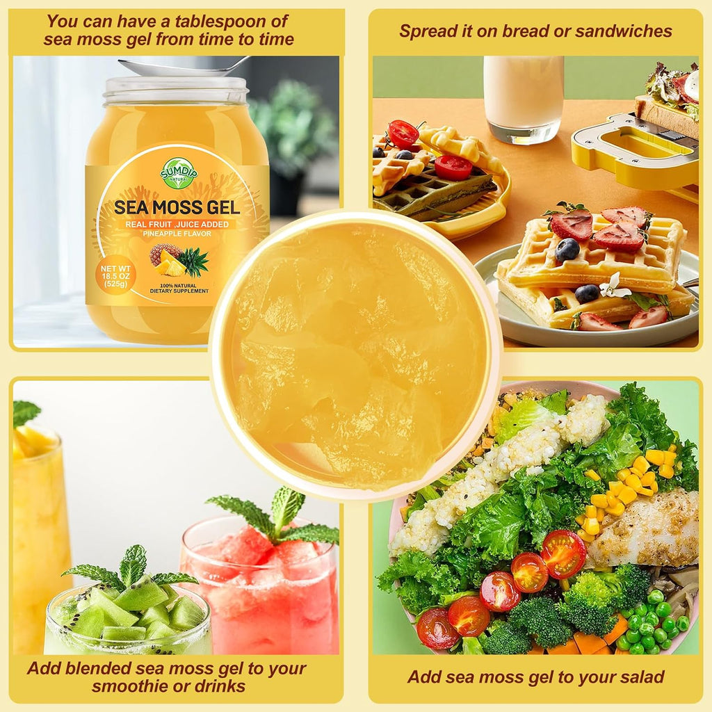 SumDIP Gel de Musgo de Mar Irlandés 18.5 oz - Sabor Piña