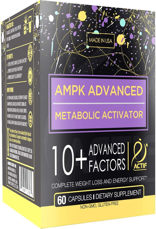 Actif AMPK Advanced Metabolic Activator con 10 Factores, 60 Cápsulas