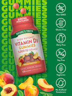 Nature's Truth Vitamina D3 Gummies 5000 IU - 120 Gomitas Sabor Melocotón Natural