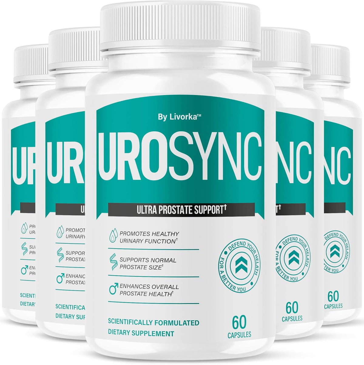 (5 Pack) UroSync Capsules - Suplemento Oficial para Hombres, Fórmula Natural Premium, 300 Cápsulas para 5 Meses - görsel 1