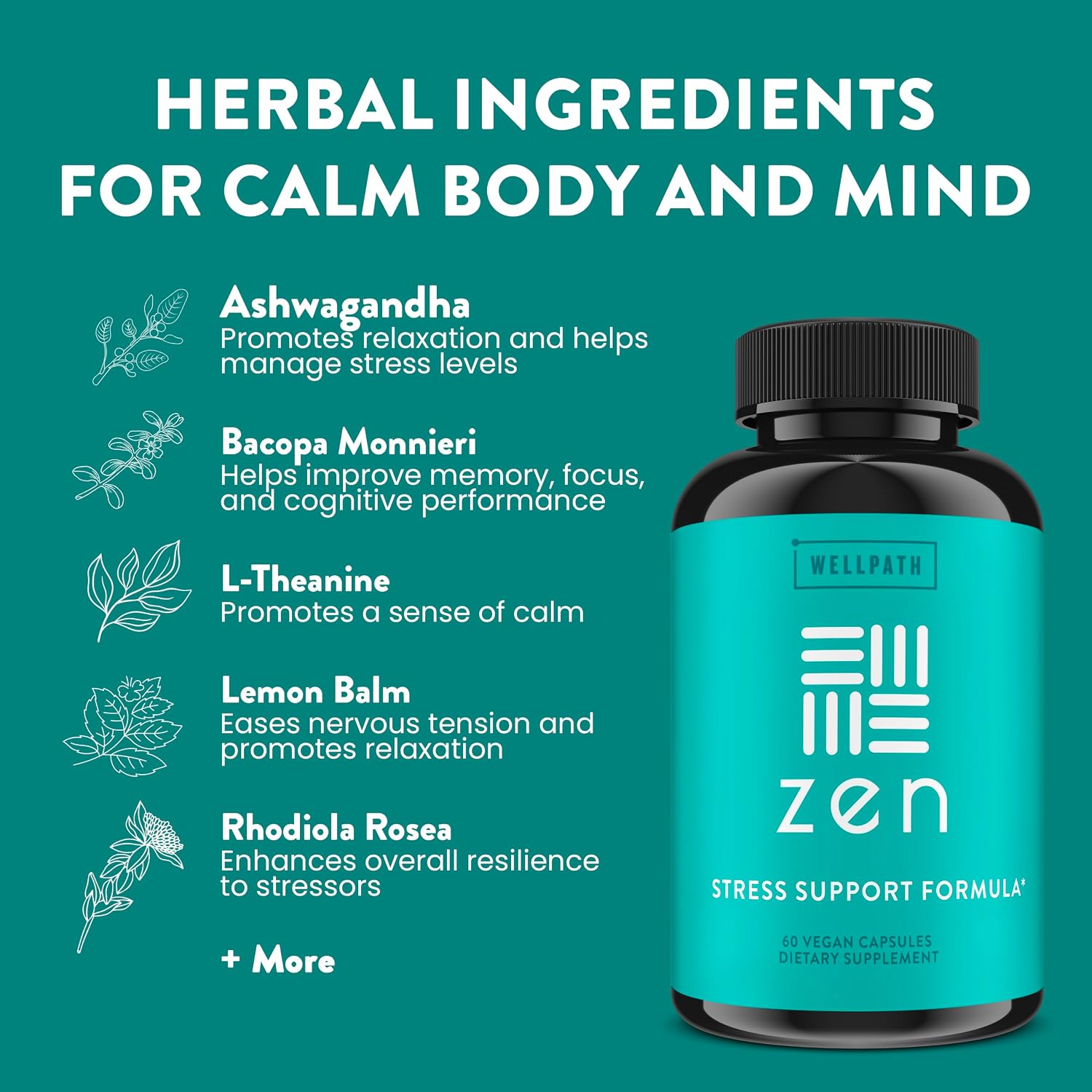 WellPath Zen – Complemento para el Estrés y el Estado de Ánimo (180 cápsulas)