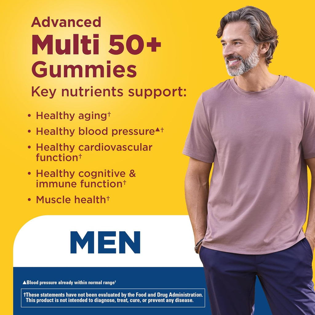 Nature Made Advanced Multivitamin Gummies 50+ para Él - 84 Gominolas