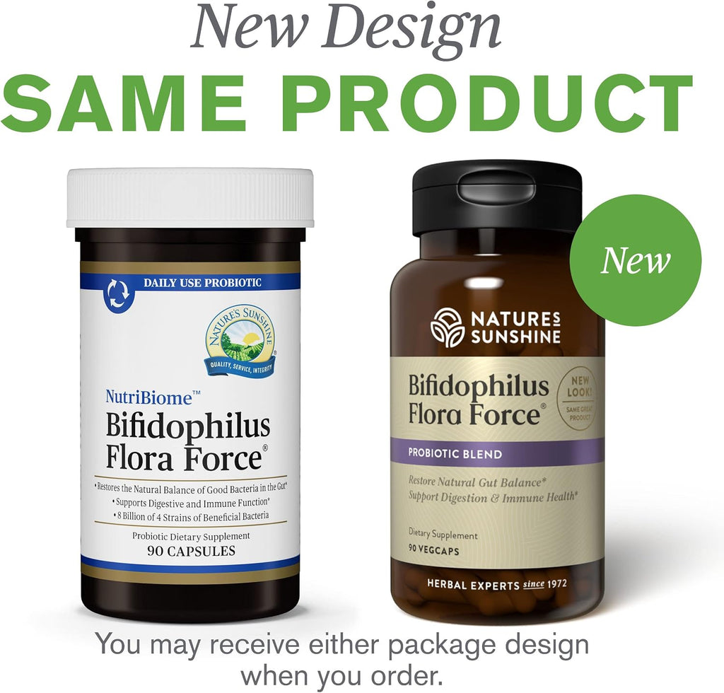 Nature's Sunshine Bifidophilus Flora Force, 90 Cápsulas