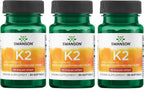 Swanson Vitamina K2 (Menaquinona-7) 50 mcg, 30 Cápsulas Blandas (Paquete de 2)