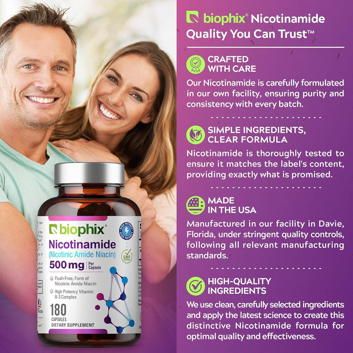 biophix B-3 Nicotinamida 500 mg, 180 – La niacina contribuye al metabolismo energético normal. – Image 6