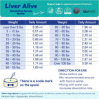 Branvine Liver Alive Metabolism System Health for Dogs and Cats - Función, Hígado graso, Detox, Hepatitis Crónica con SILIPHOS®, TUDCA, SAMe Sabor a Bacon Vegano (60 ml)
